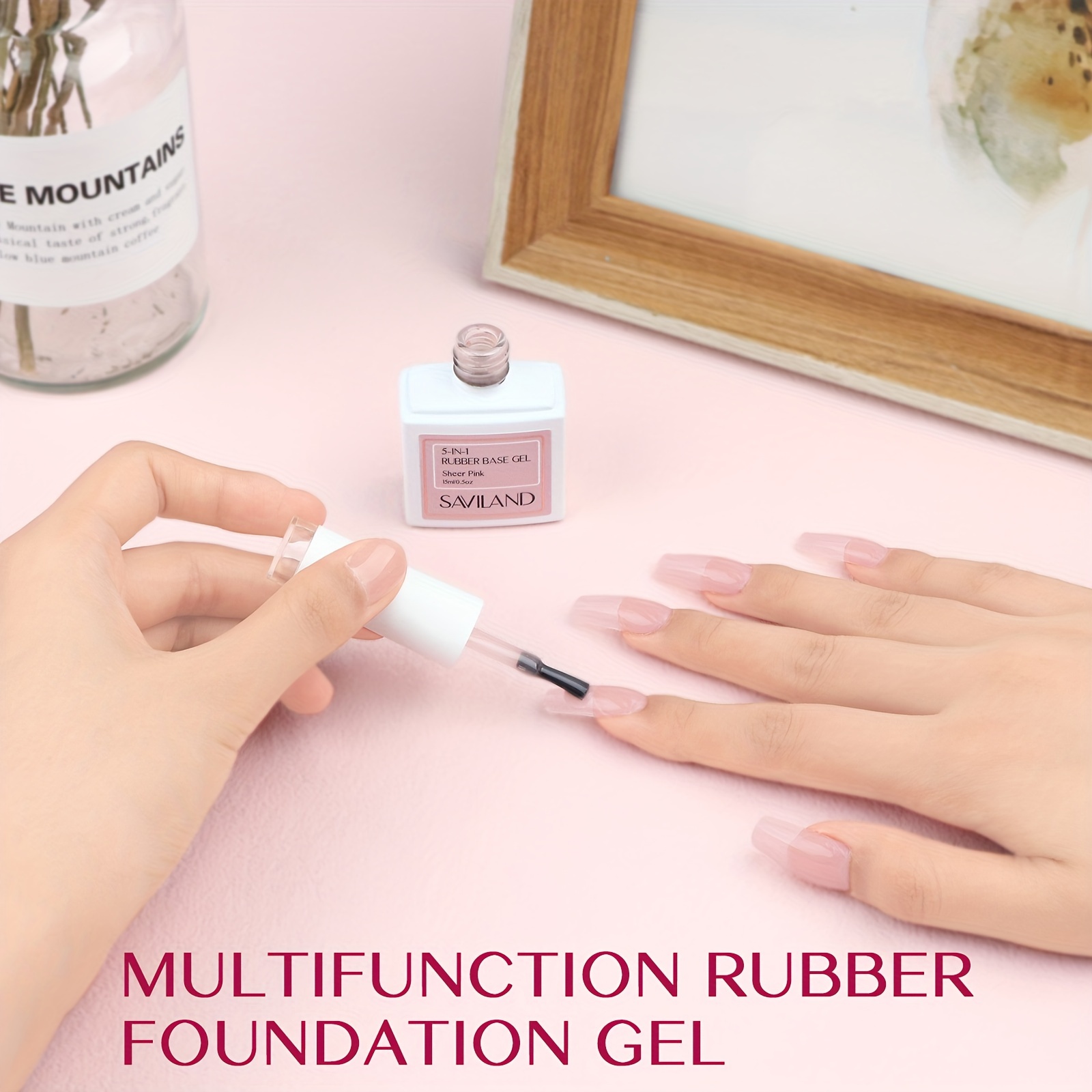 Gel Color - Rubber Base Coat Clear – Pink Mask