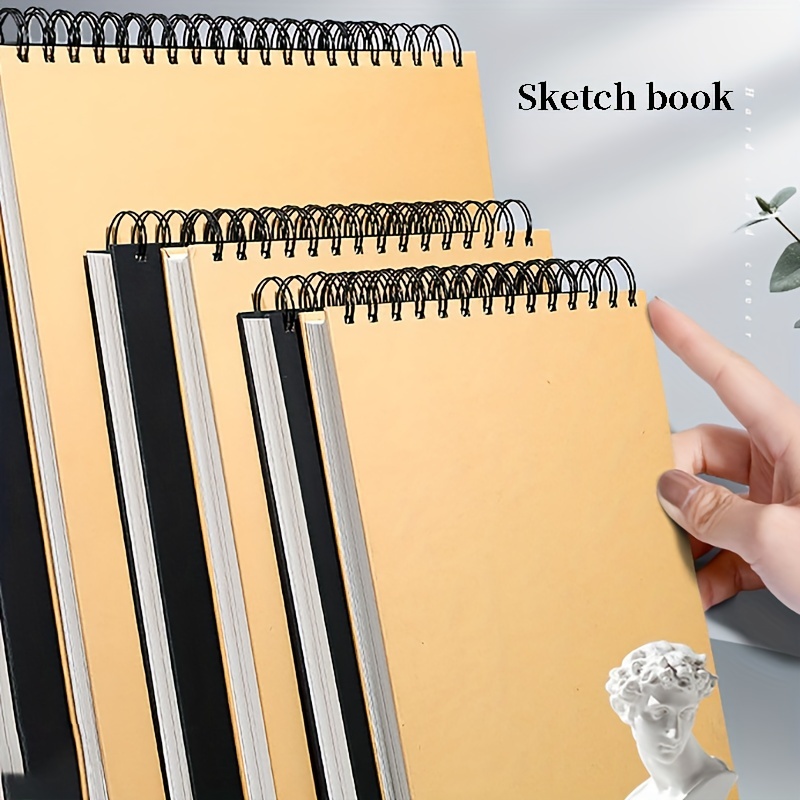 Kraft Sketching Paper Craft Retro Spiral Bound Coil Sketch Book Blank  Notebook