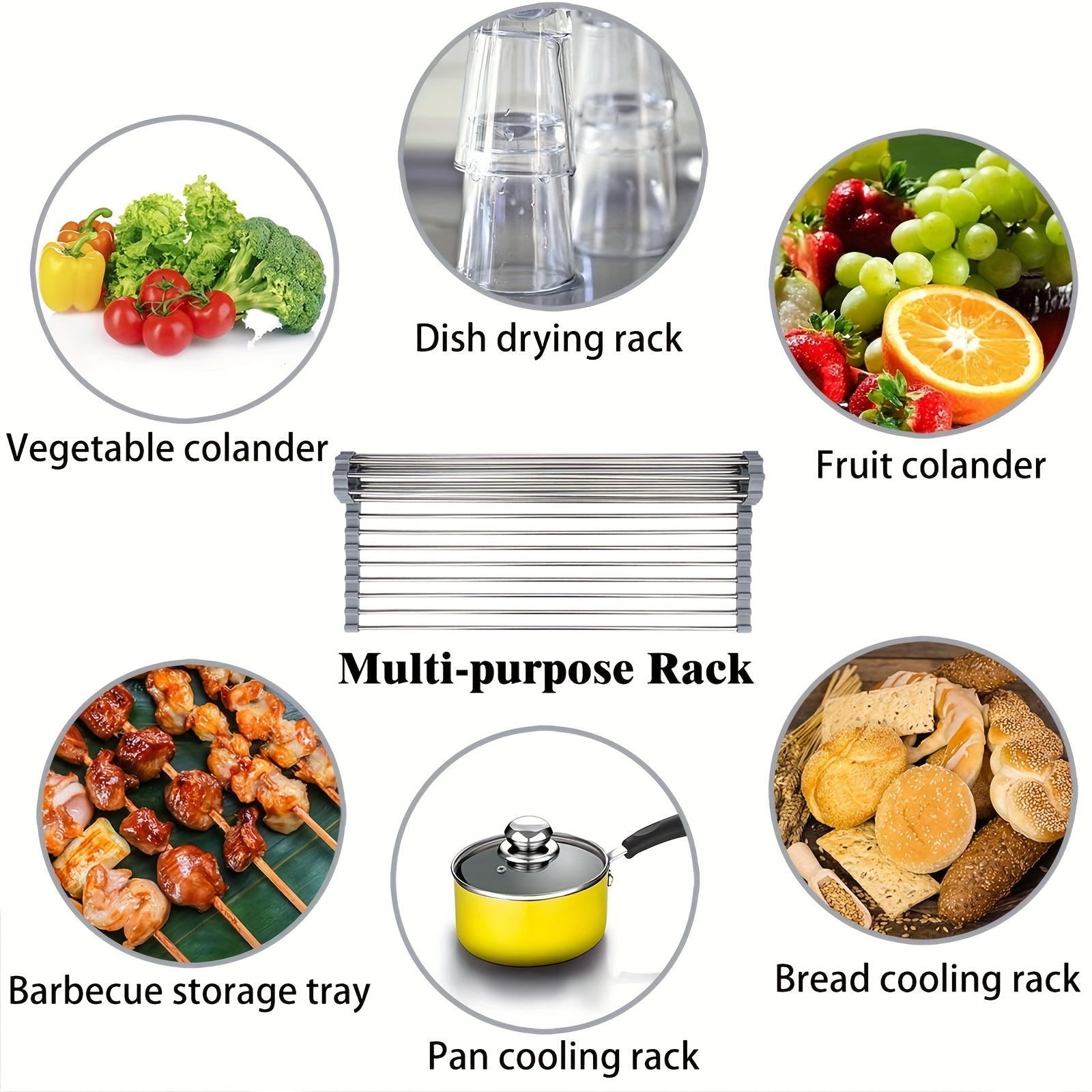 Over-the-Sink Roll Up Drying Rack / Colander