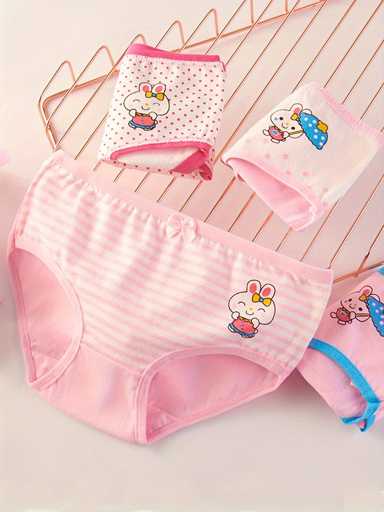 Toddler Kid Girls Cotton Briefs Cartoon Cute Girl Print Cute - Temu