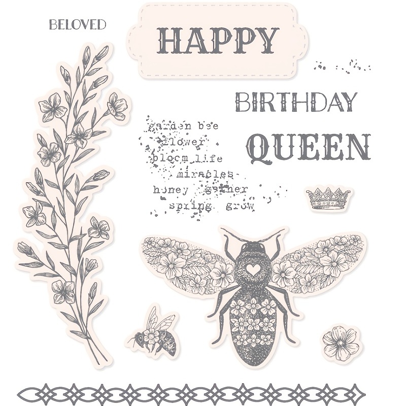 Bee Die Cuts And Stamps - Temu