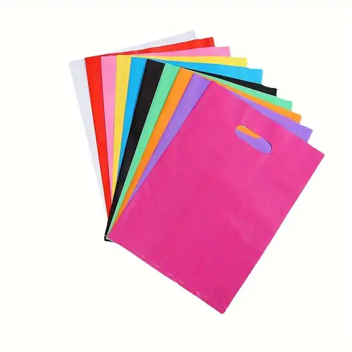 24 bolsas de papel Kraft con asas en diferentes colores para regalos,  recuerdos de fiesta (arcoíris)