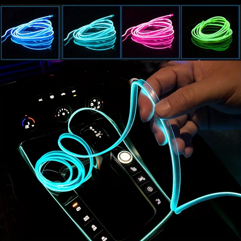 Car Interior Led Decorative Lamp El Wiring Neon Strip ,for Auto Diy  Flexible Ambient Light Usb Party Atmosphere Diode