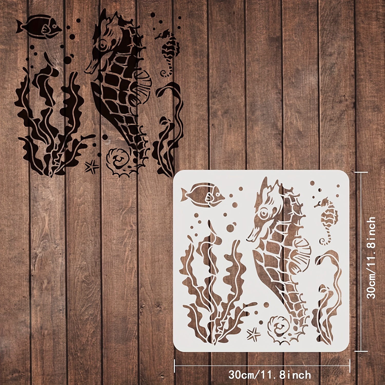 Seahorse Stencil Reusable Seahorse Template Painting Sea - Temu