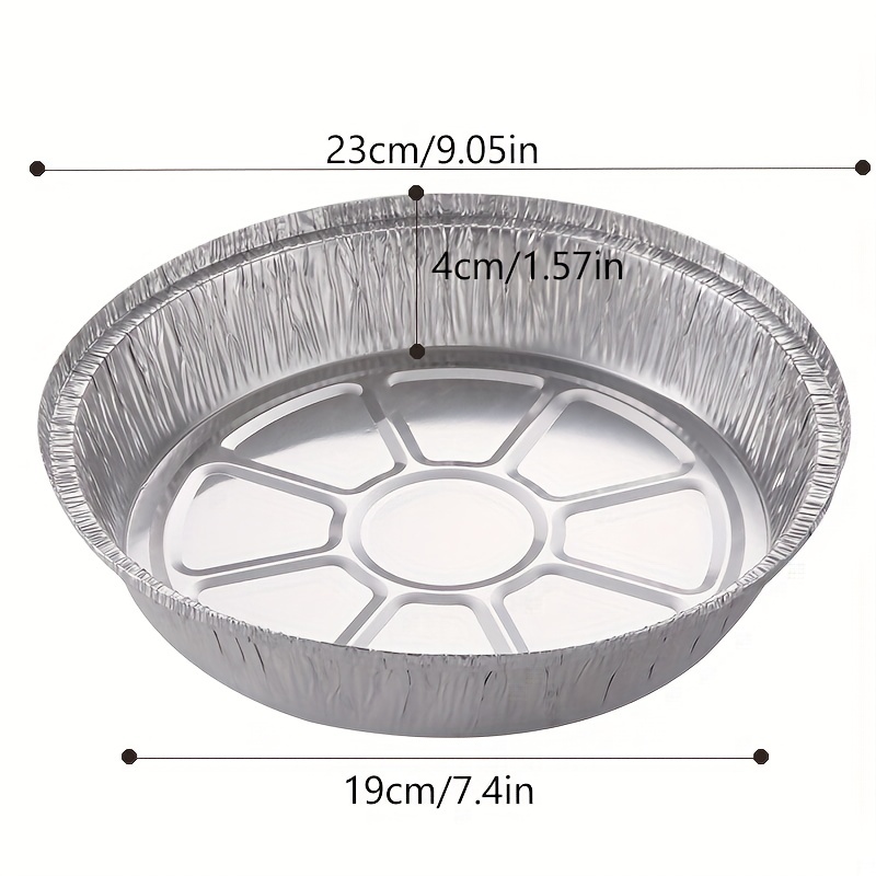 Foglio Di Alluminio Rotondo Usa E Getta Da 10/20 Pezzi 23 Cm/9 Pollici,  Vassoio Per Pizza Resistente, Piccola Teglia Rotonda In Alluminio Per  Torta