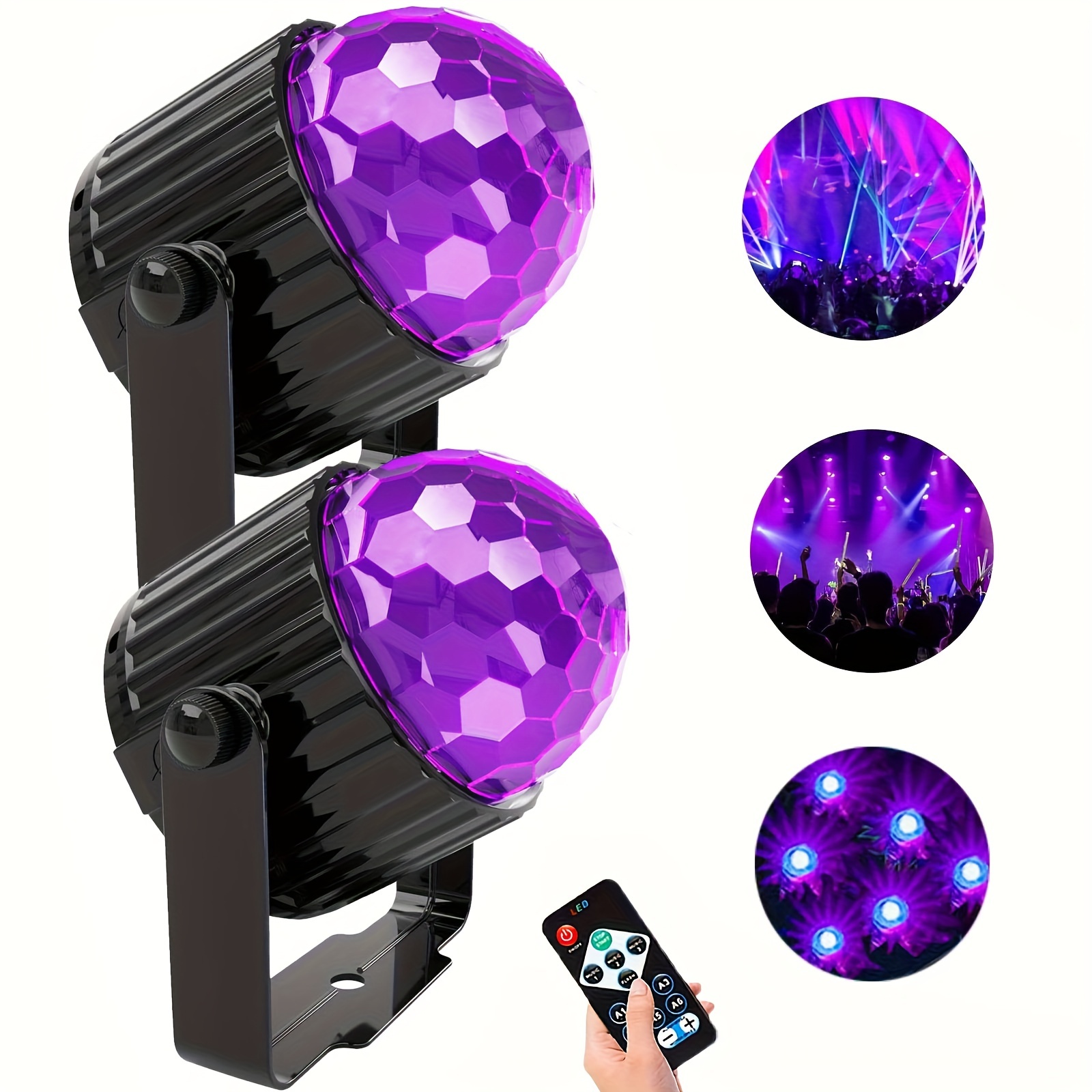 Light Up The Party Mit Einem Schwarzlicht-Disco-Ball-Stroboskop - UV-LED,  Sound Aktiviert Mit Fernbedienung - Perfekt Für Dunkle Partys, Halloween