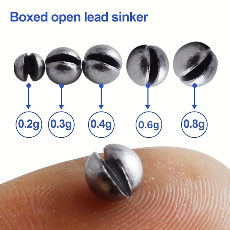 High quality Fishing Bite Lead Sinkers 5 Sizes Round Opening - Temu