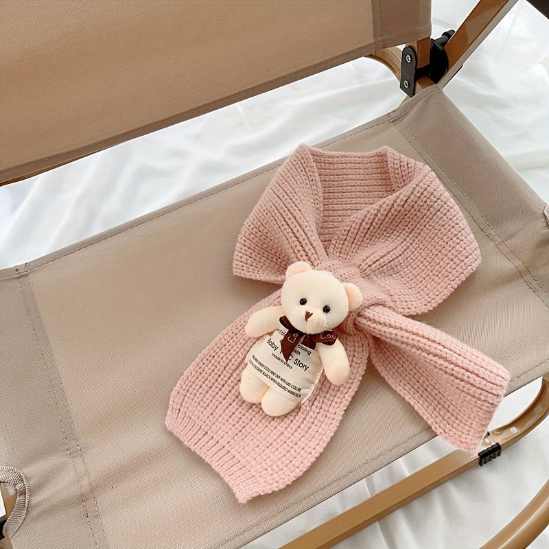 1pc Cache-cou Pour Bébé Fille Ours Mignon : Gardez-vous Au Chaud Et Stylé  En Automne Et En Hiver, Consultez Les Offres D'aujourd'hui Maintenant