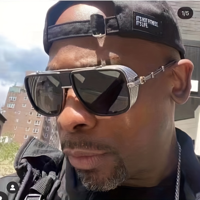 Steampunk Metal Frame Aviator Sunglasses UV400