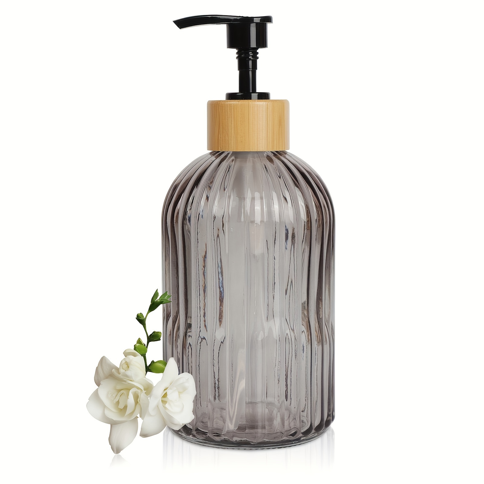 Vintage style glass soap dispenser