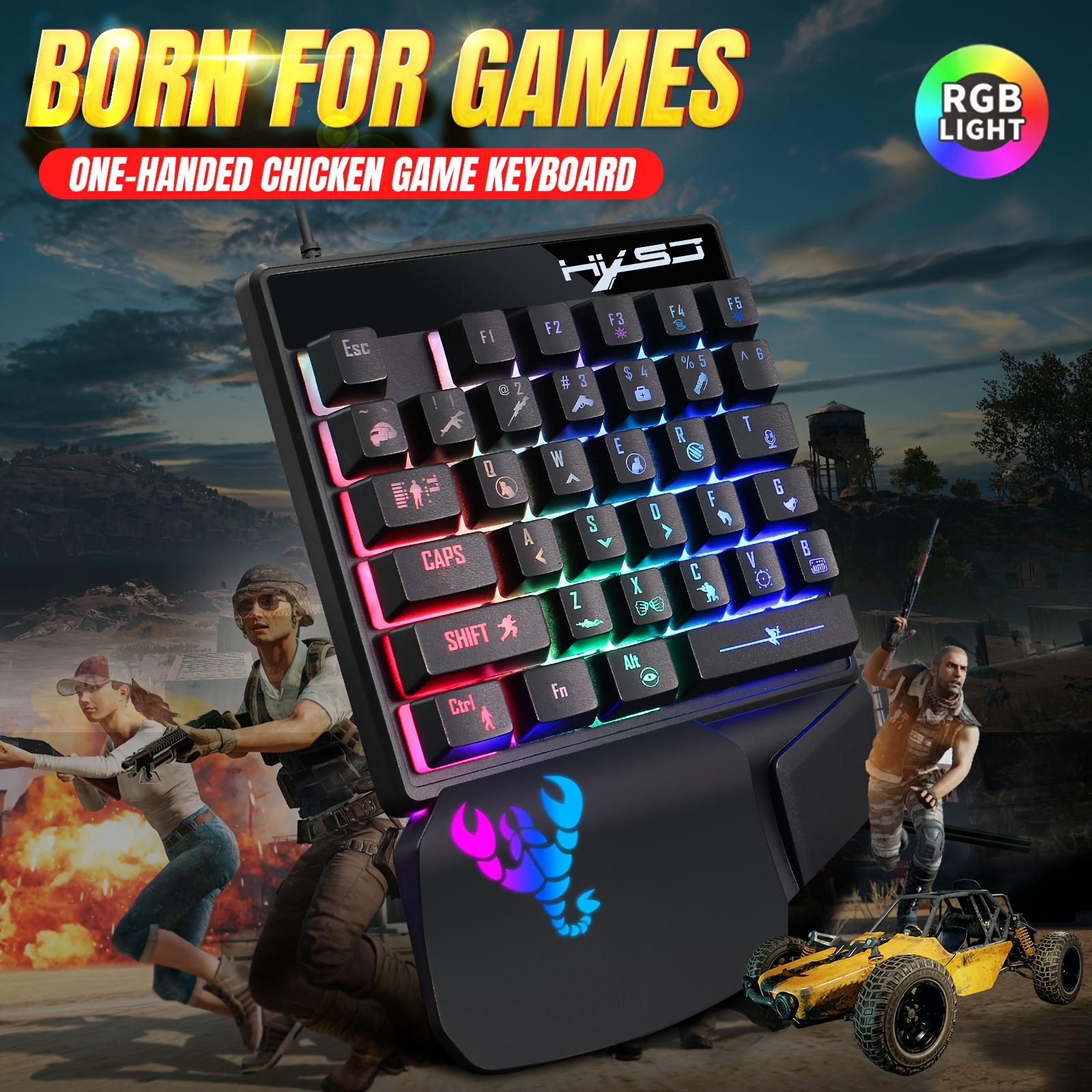 Gaming Keyboard,Gaming keypad,One-Hand Gaming Keyboard,Small