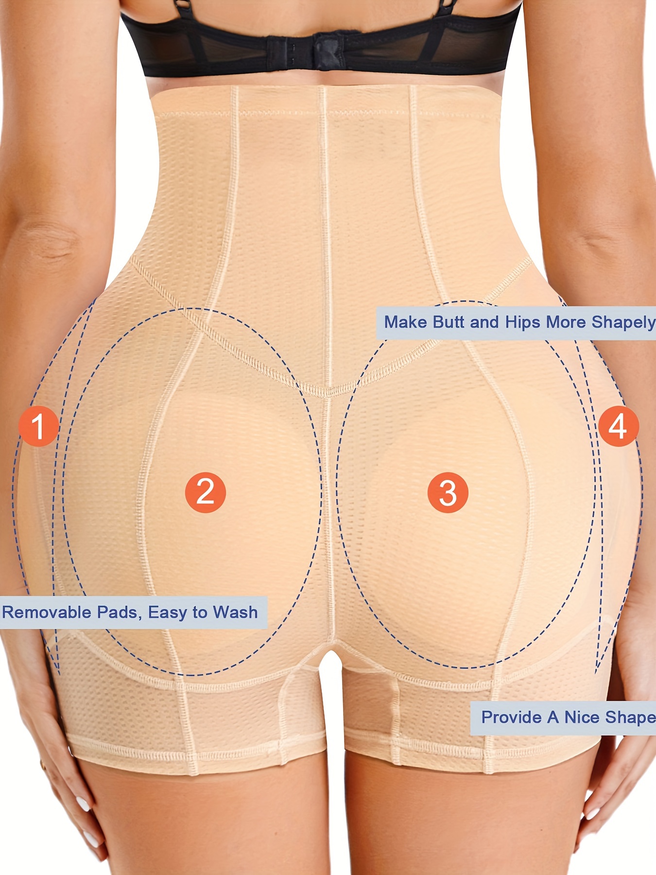 Solid Shaping Shorts High Waist Tummy Control Butt Lifting - Temu Canada