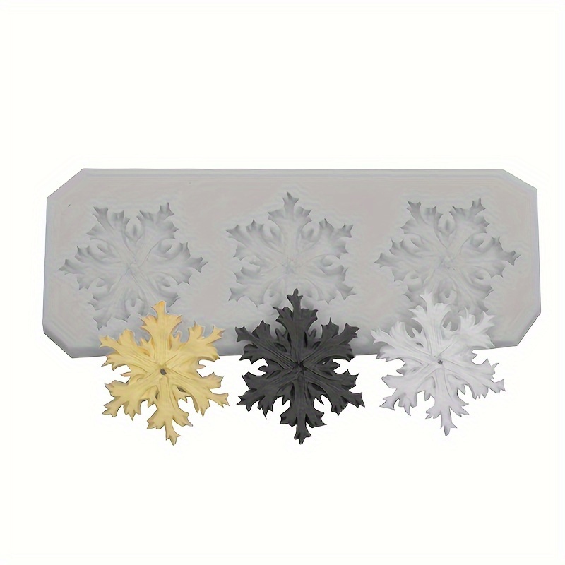 1pc, Multiple Christmas Snowflake Cake Decoration Mold Fondant Chocolate  Mousse Silicone Mold.