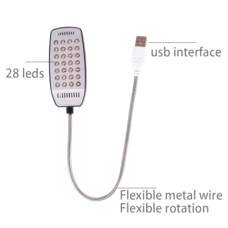 Usb Led Reading Light Portable Flexible Usb Eye Protection - Temu