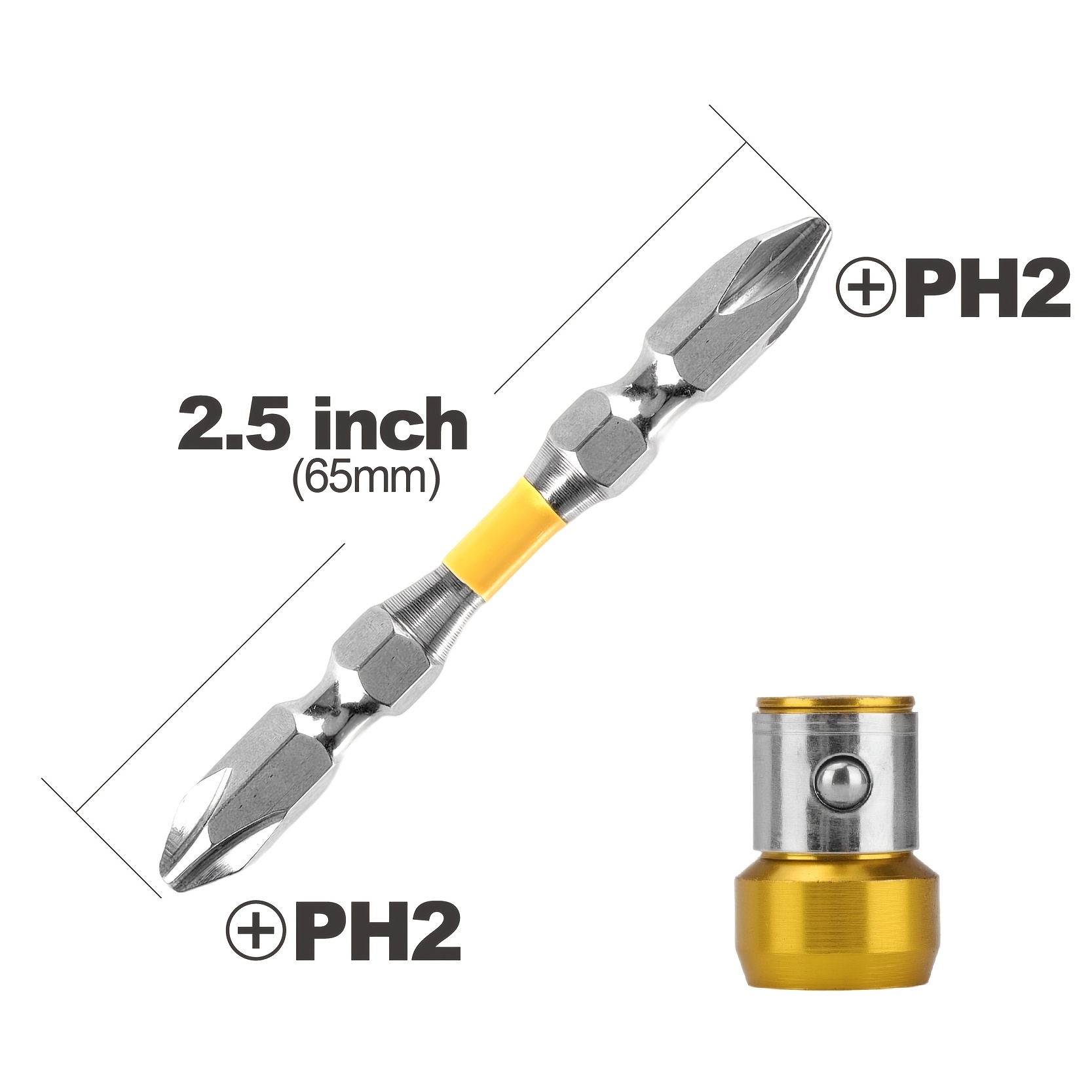 Pmmj 10 Piezas Puntas Destornillador Phillips Ph2 Puntas - Temu