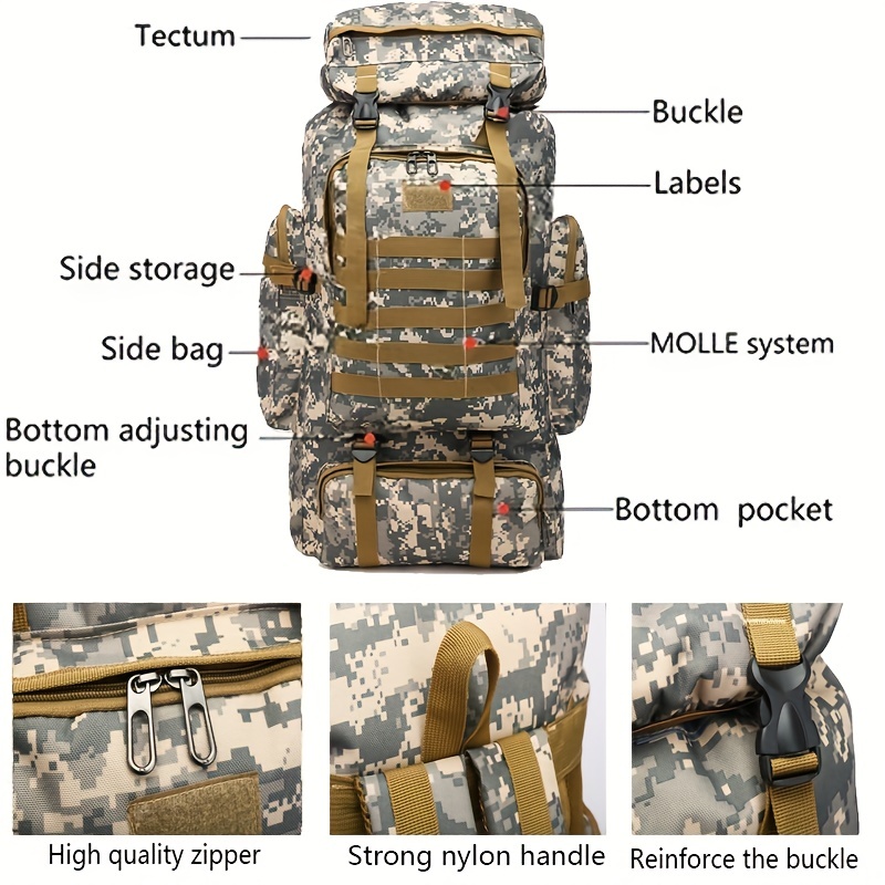  T3 Mochila táctica de hidratación de 3 días, bolsa táctica  militar y mochila de día, mochila resistente para acampar y al aire libre,  RG.., Verde (Ranger Green) : Deportes y Actividades