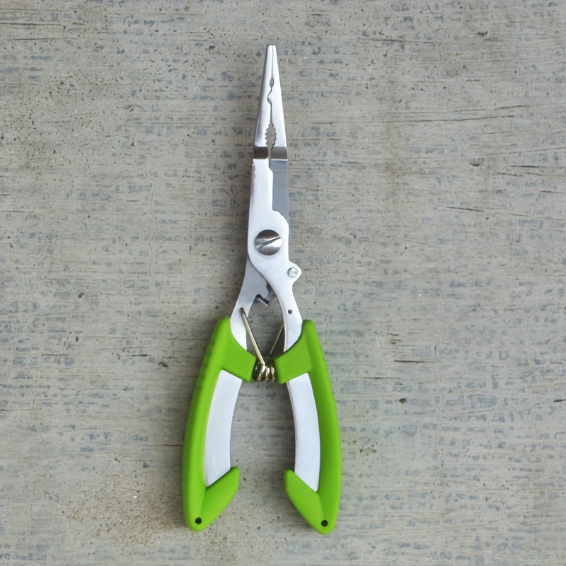 Stainless Steel Fishing Pliers with Non-Slip Handle and Hook