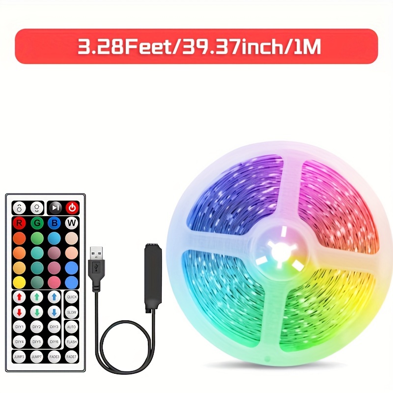 Led Strip Lights Rgb 2835 Infrared 44 Key Controller Night - Temu