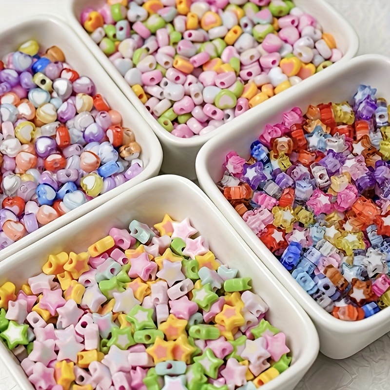 130Pcs Aesthetic Clear Color Assorted Cute Pink Beads for Bracelets Making,  Mixed Pastel Beads Flower Heart Star Butterfly Candy Cute Assorted Beads  for Bracelets Jewelry Making DIY Crafts : : Home