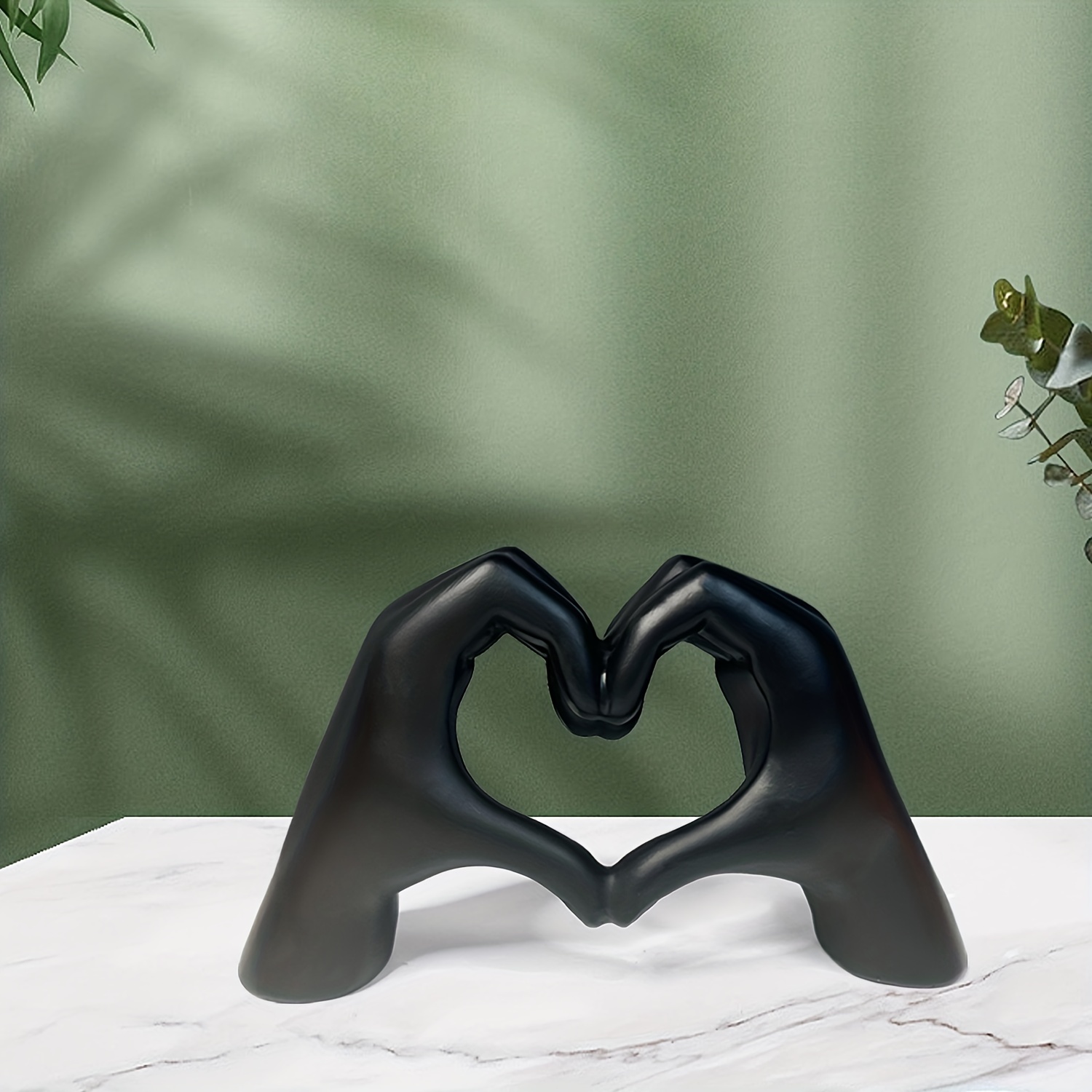 Creative Love Finger Statue Heart Gesture Sculpture Resin - Temu