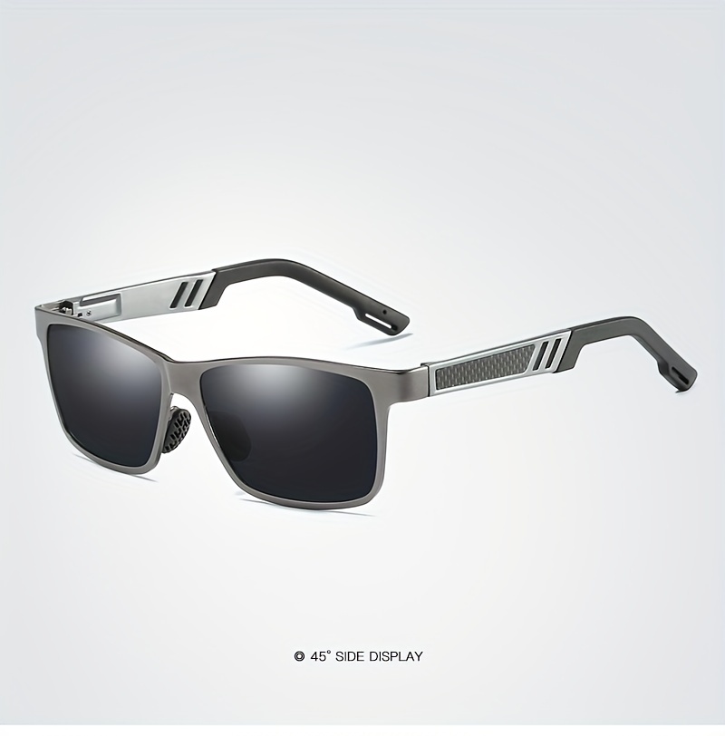 Renekton Premium Aluminum Frame Rectangle Polarized Sunglasses For