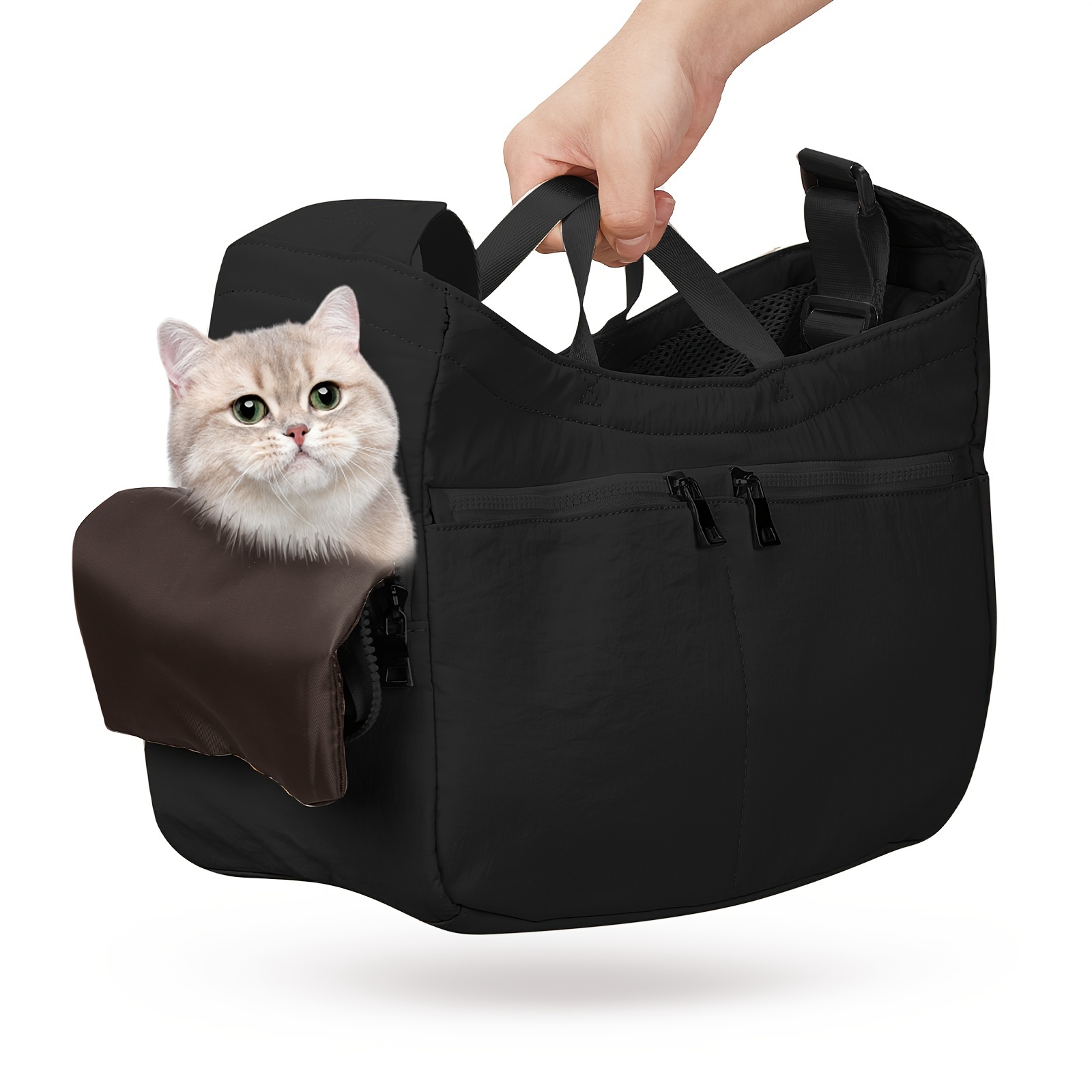 Portable Cat Carrier Bag Light Weight Breathable Pet Carrier - Temu Canada
