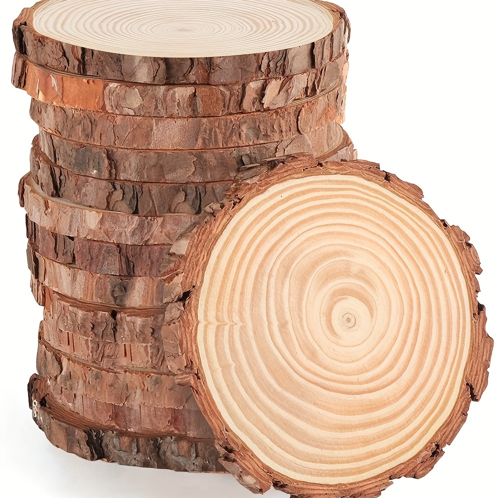 100pcs Wood Circles Slices Discs Crafts 1.5-3cm DIY Log Round DIY Crafts  Wedding