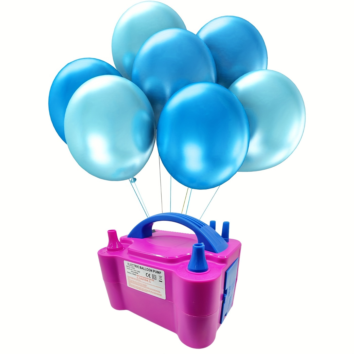 Bomba eléctrica de globos, inflador/soplador eléctrico portátil de doble  boquilla con extensión de manguera multiusos, para decoración de fiestas