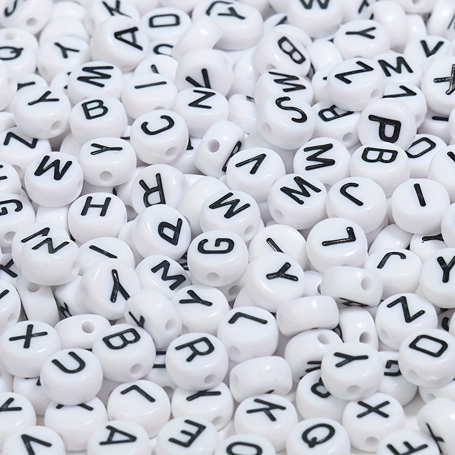 1000 Pcs Acrylic Letter Beads (4x7mm) A-z Alphabet Beads Bulk With