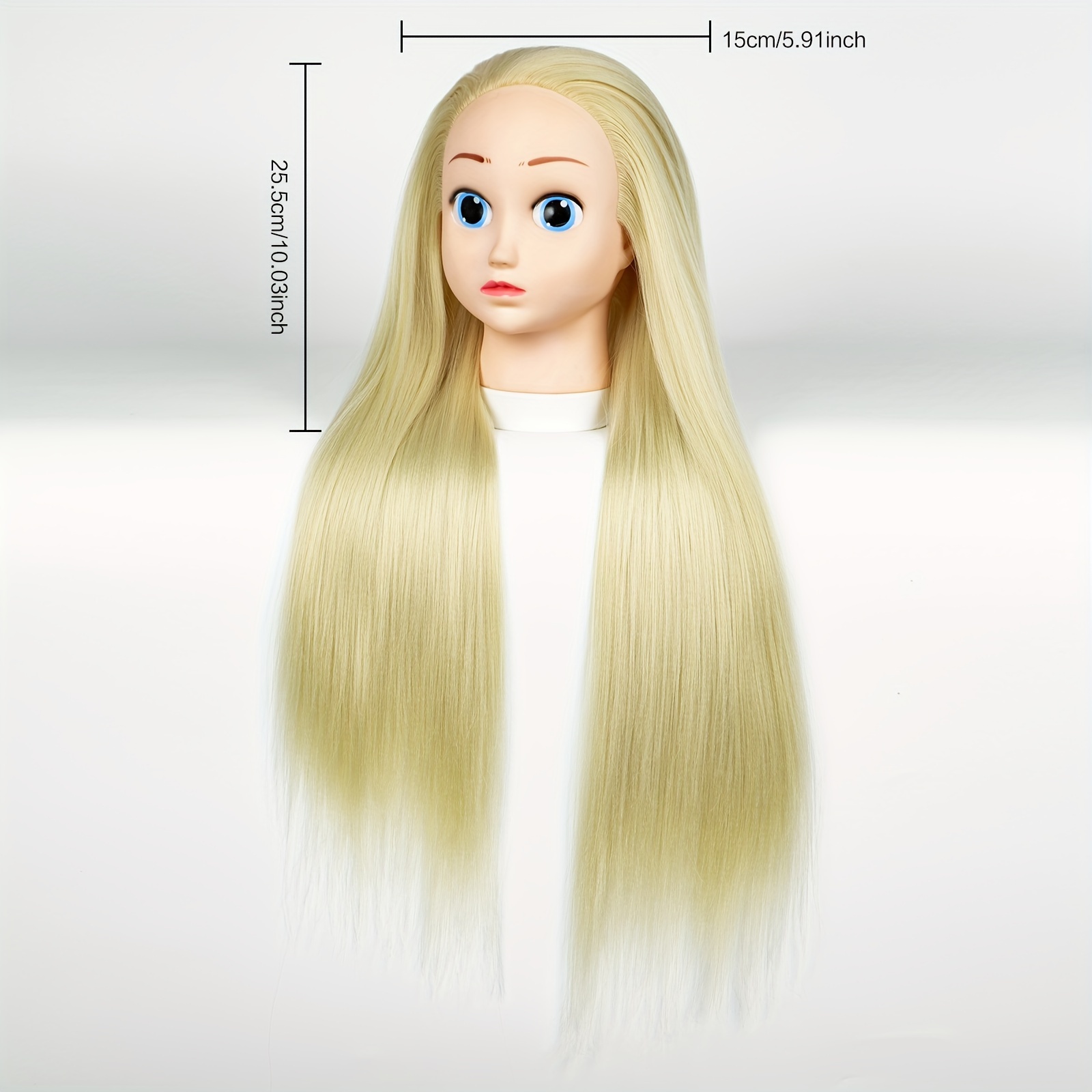 Mannequin Head Model With Super Long Synthetic Fiber - Temu