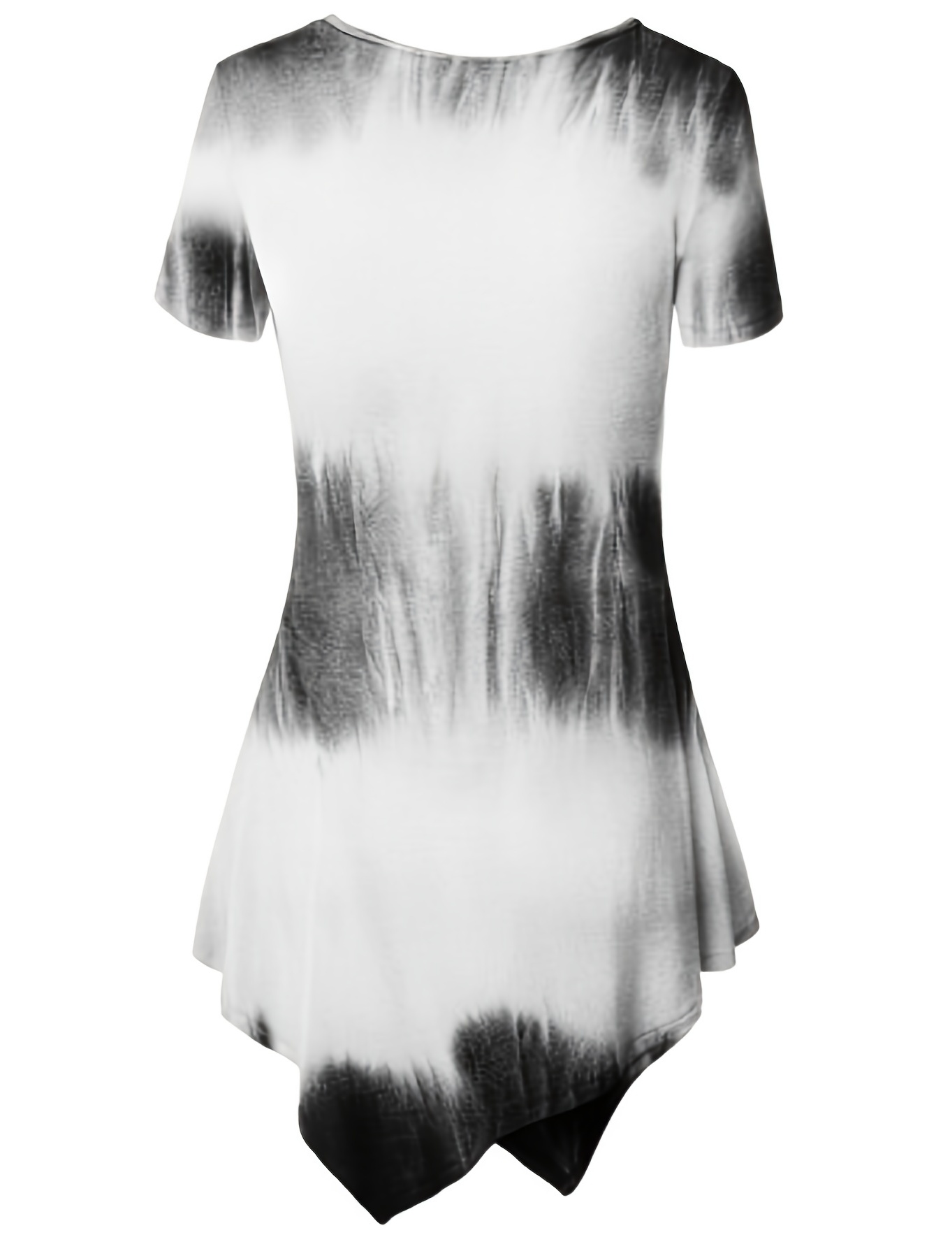 Tie Dye Longline T shirt Asymmetrical V Neck Short Sleeve T - Temu