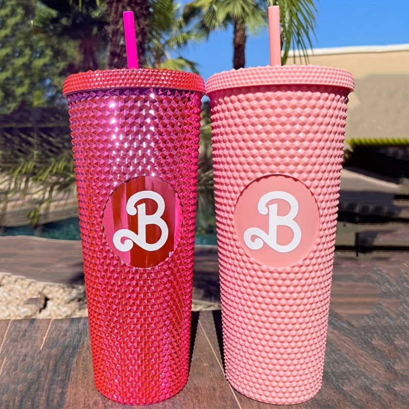 Studded Tumbler Cold Cup With Lid And Straw Reusable Bpa - Temu