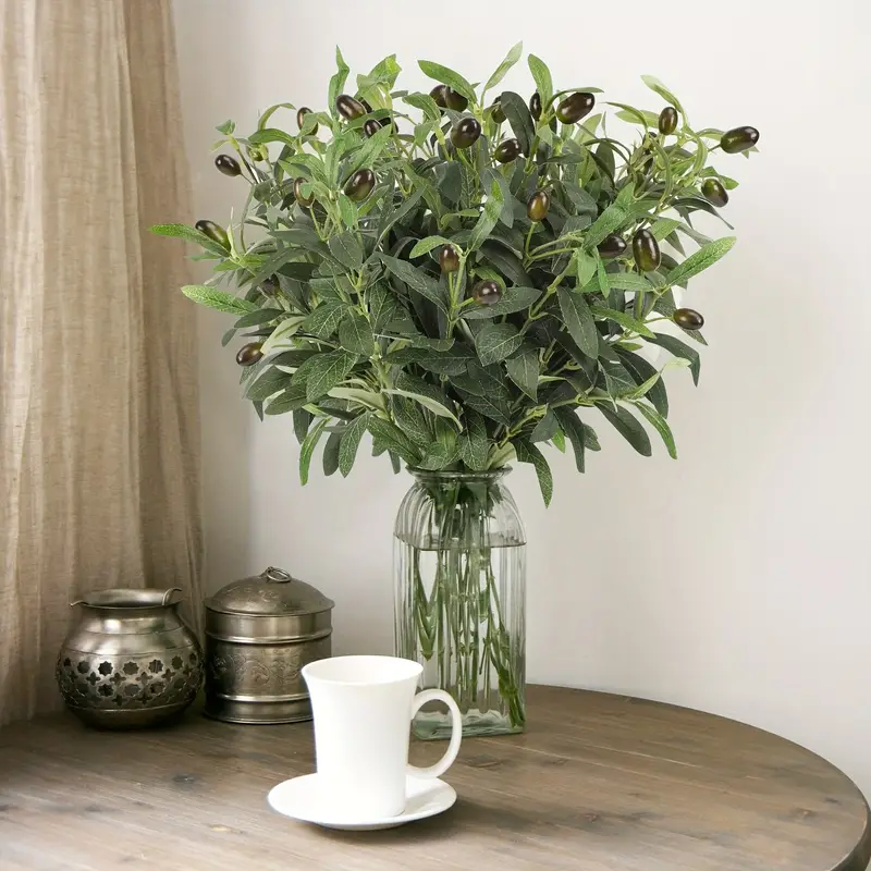 Artificial Olive Branch Stems Artificial Olive Branches For - Temu