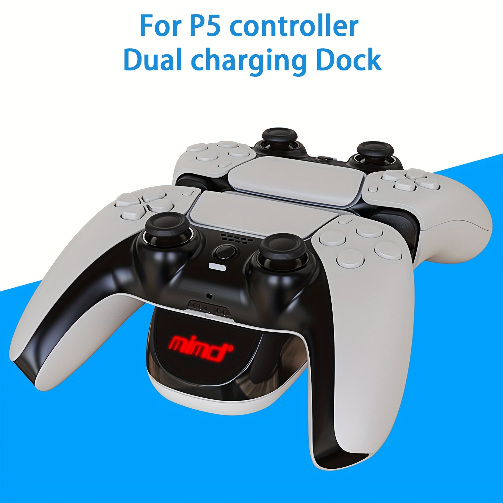 Cargador de controlador PS5, estación de carga rápida para controladores de  doble sentido Playstation 5