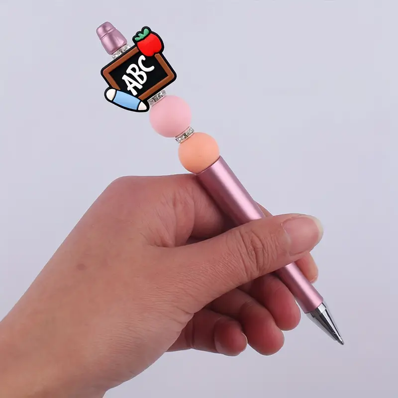 Silicone Cartoon Blackboard Pencil Character Bulk Beads For - Temu
