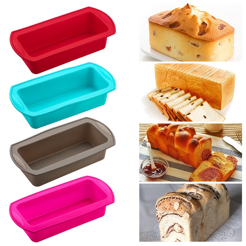 

1pc Silicone Loaf Pans Bread Cake Pans Rectangular Silicone Baking Molds Toast Pan For Cafe Home Dessert Shop, Baking Supplies, Kitchen Items