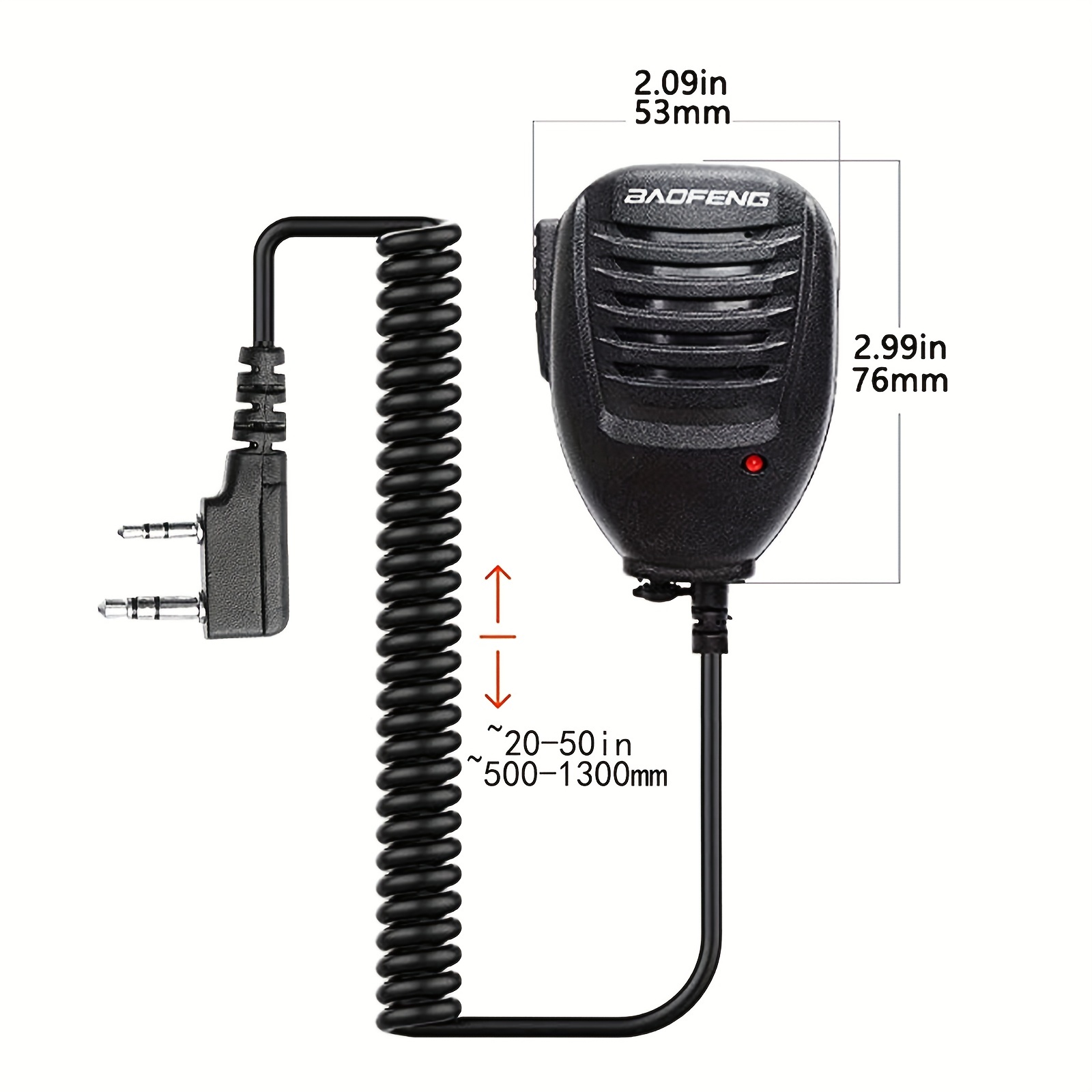Baofeng Handheld Speaker Mic For Two Way Radios Remote Shoulder Mic  Compatible With Uv-5r, Bf-888s, Uv-82, Uv-s9, Bf-f8 Uv-10r, Uv-11r, Bf-h6,  Gt-3, Gm-15pro Clear Communication For Ham Radio And