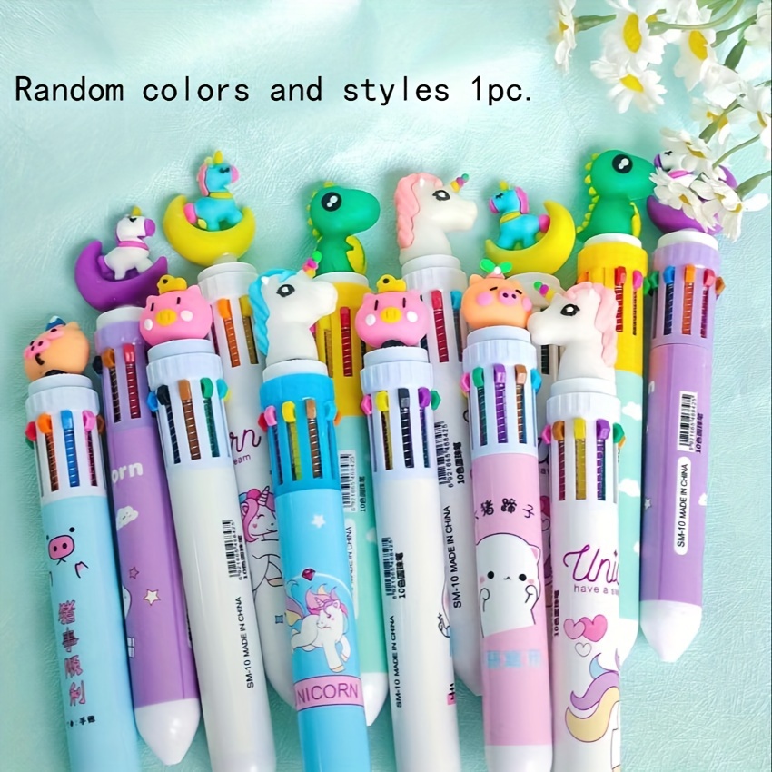 Ball Pen Cute 10 Color Shape Retractable Ball Pen Cute Animal