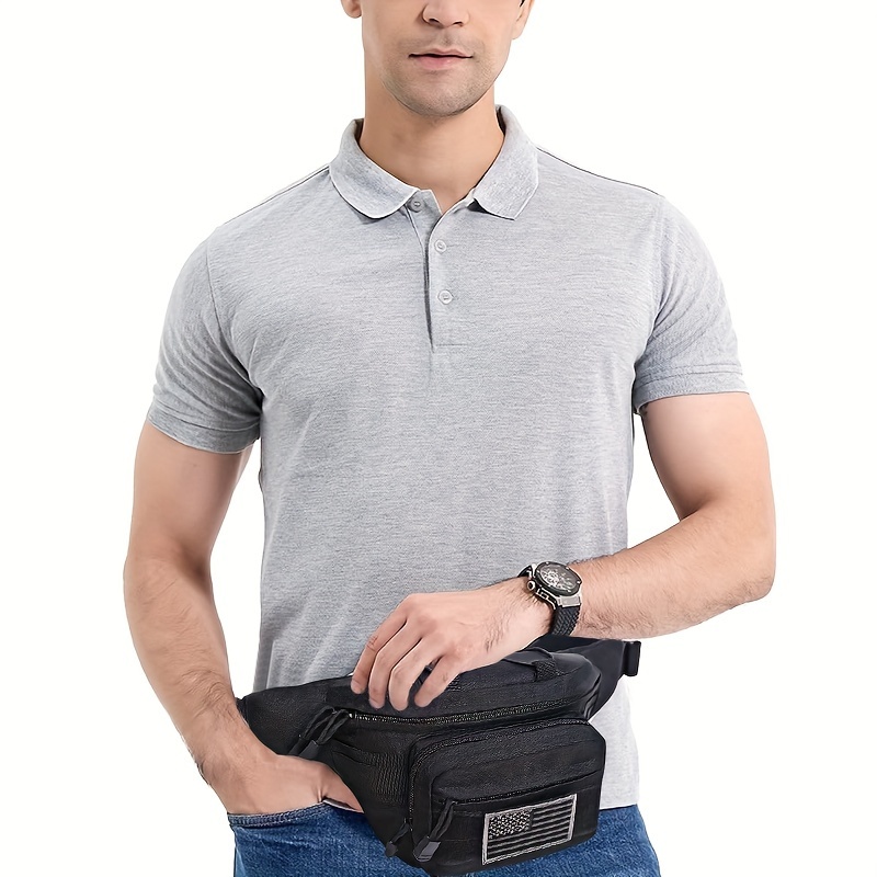  Bolsa de pierna para hombre, riñonera, cinturón de muslo,  cintura de nailon, lona, múltiples bolsillos : Deportes y Actividades al  Aire Libre