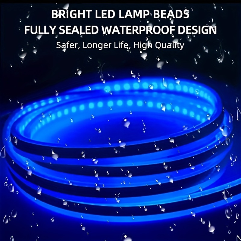 Bande Lumineuse LED Extérieure de Voiture 150cm Bandes Feux Diurnes  Flexibles 10-16V Universels Décorative de Capot pour SUV, Remorque