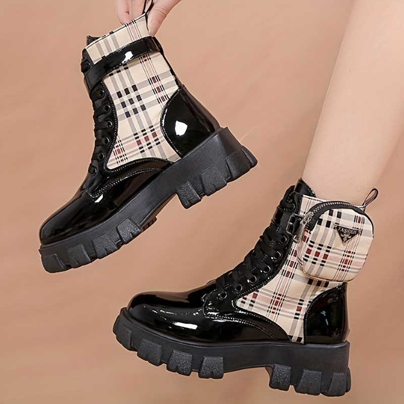 Women's Fashion Cool Style Y2k Medium Top Platform Boots - Temu Canada