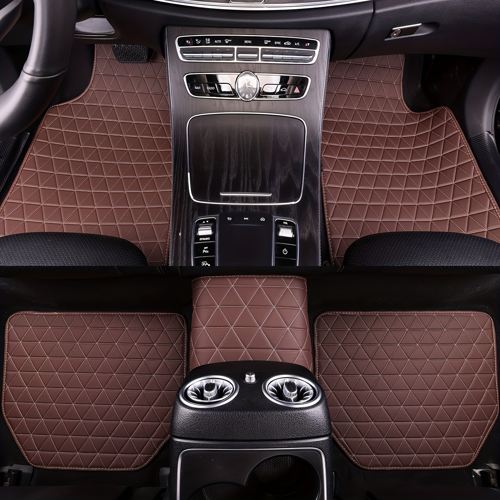 5 pcs/ set universal car auto floor mats floor liner pu leather