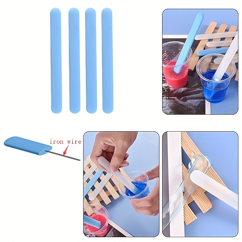 Silicone Stir Sticks Reusable Silicone Popsicle Sticks With - Temu