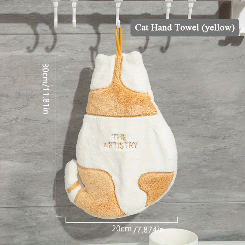 Cartoon Decor Hand Towel Coral Velvet Bathroom Wipe Hand - Temu