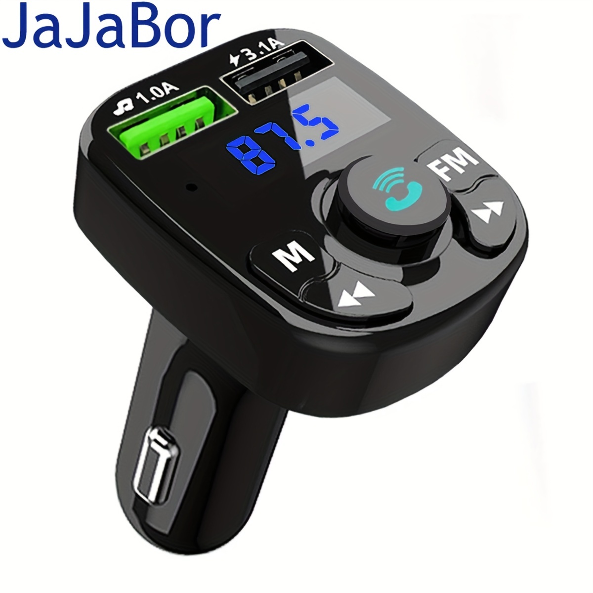 Nulaxy Transmisor FM Bluetooth para coche, adaptador de coche Bluetooth  retroiluminado LED de 7 colores con carga QC3.0, soporte Siri Google