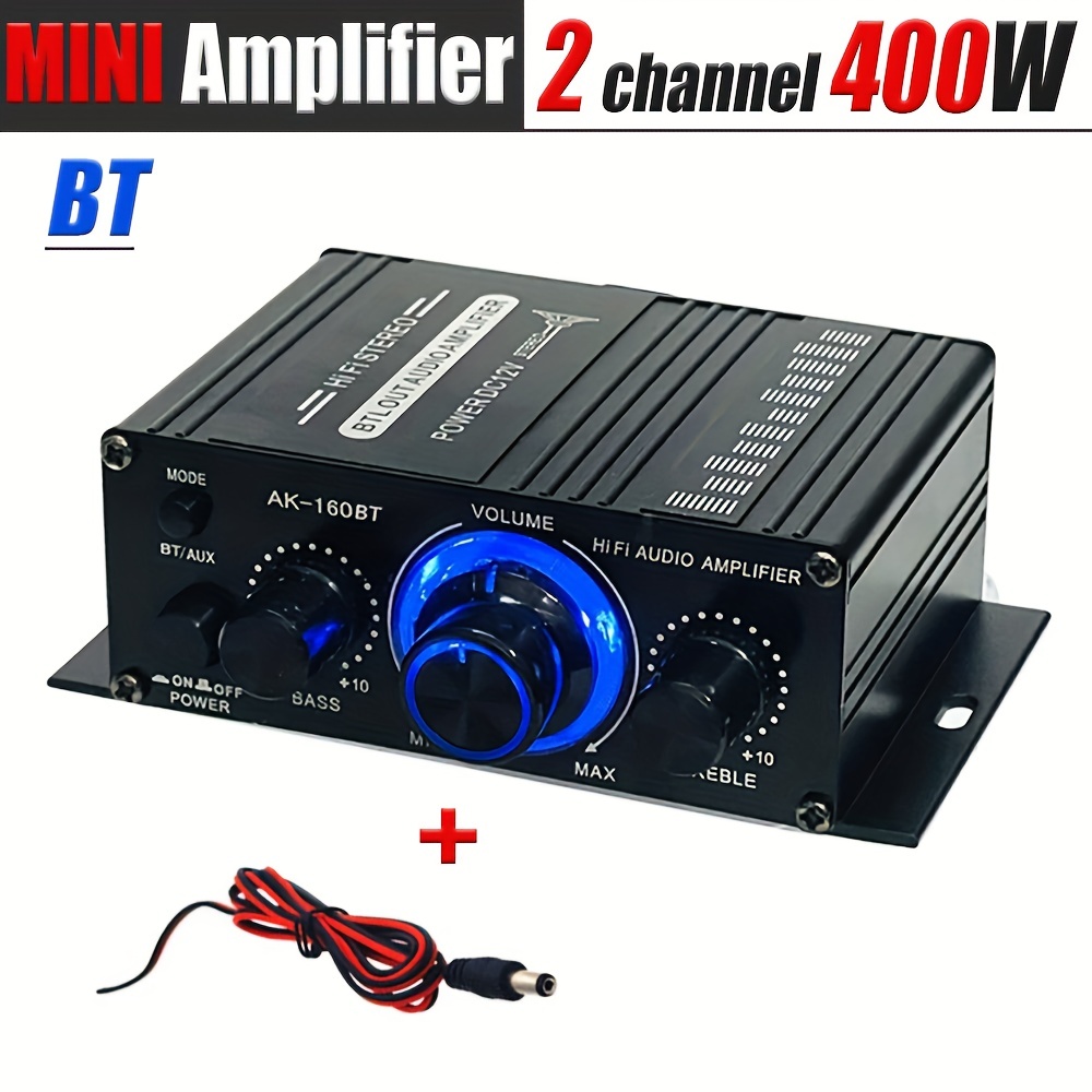 Mini Amplificador Potencia Audio Digital 12v 2 Canales - Temu Mexico