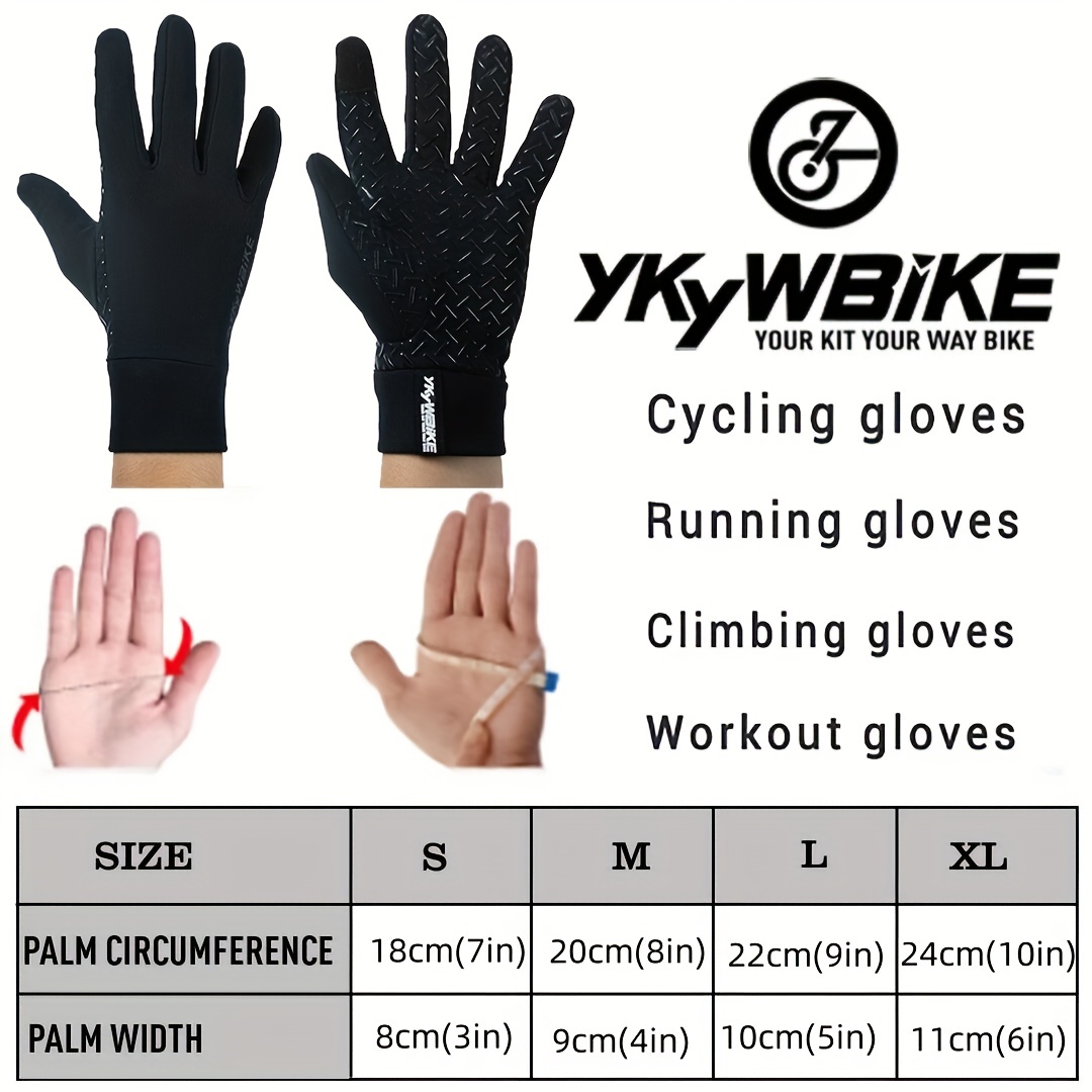 YKYWBIKE Guantes de ciclismo de invierno, guantes de motociclista con  pantalla táctil, guantes térmicos cálidos para ciclismo, conducir, correr