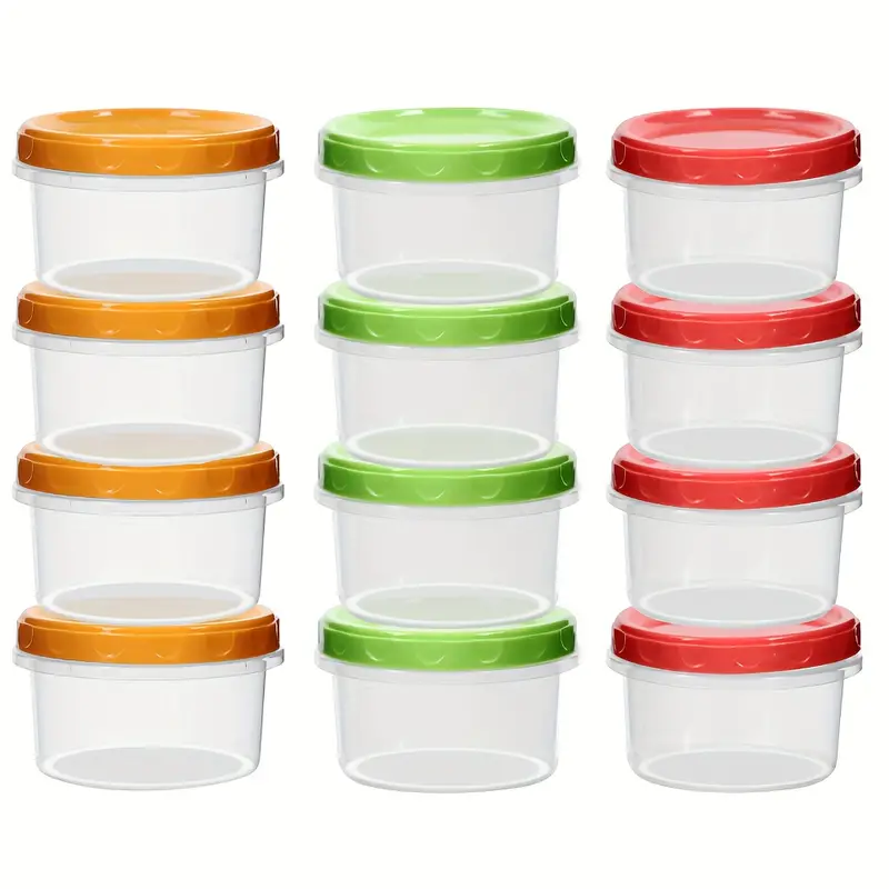 Food Containers Plastic Freezer Container Jars With - Temu
