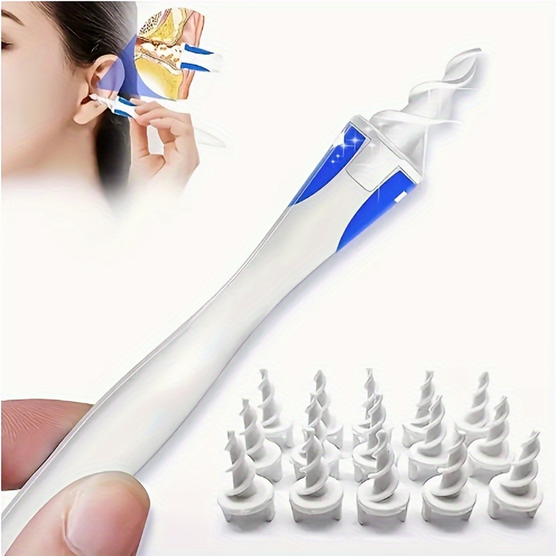 Ear Cleaner Ear Wax Removal Remover Cleaning Tool Kit Spiral Tip Picker Q,  Grips