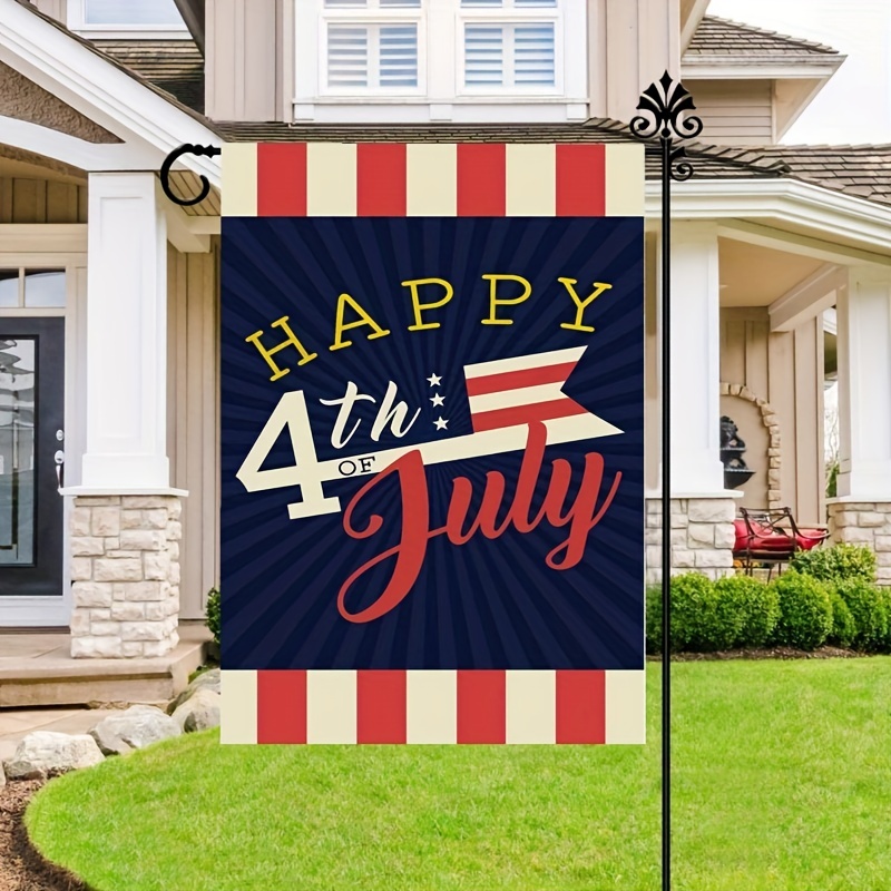 1pc Happy 4th Of July Independence Day Garden Flag 12in 18in 30cm ...